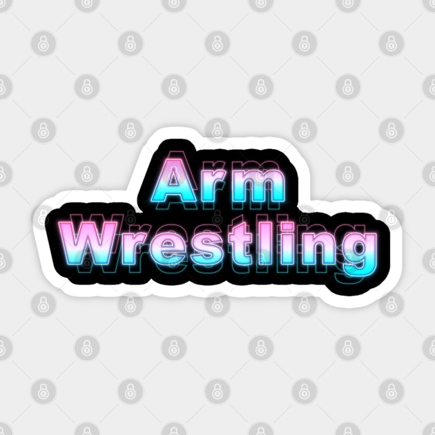 Arm Wrestling Sticker by Sanzida Design